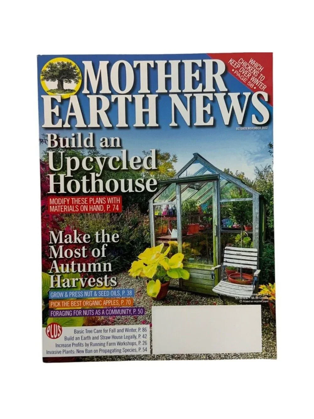 Mother Earth News Magazine 6 Issues Full Year Feb 2022-Jan 2023 Homesteading DIY